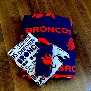 Broncos twin bed set.